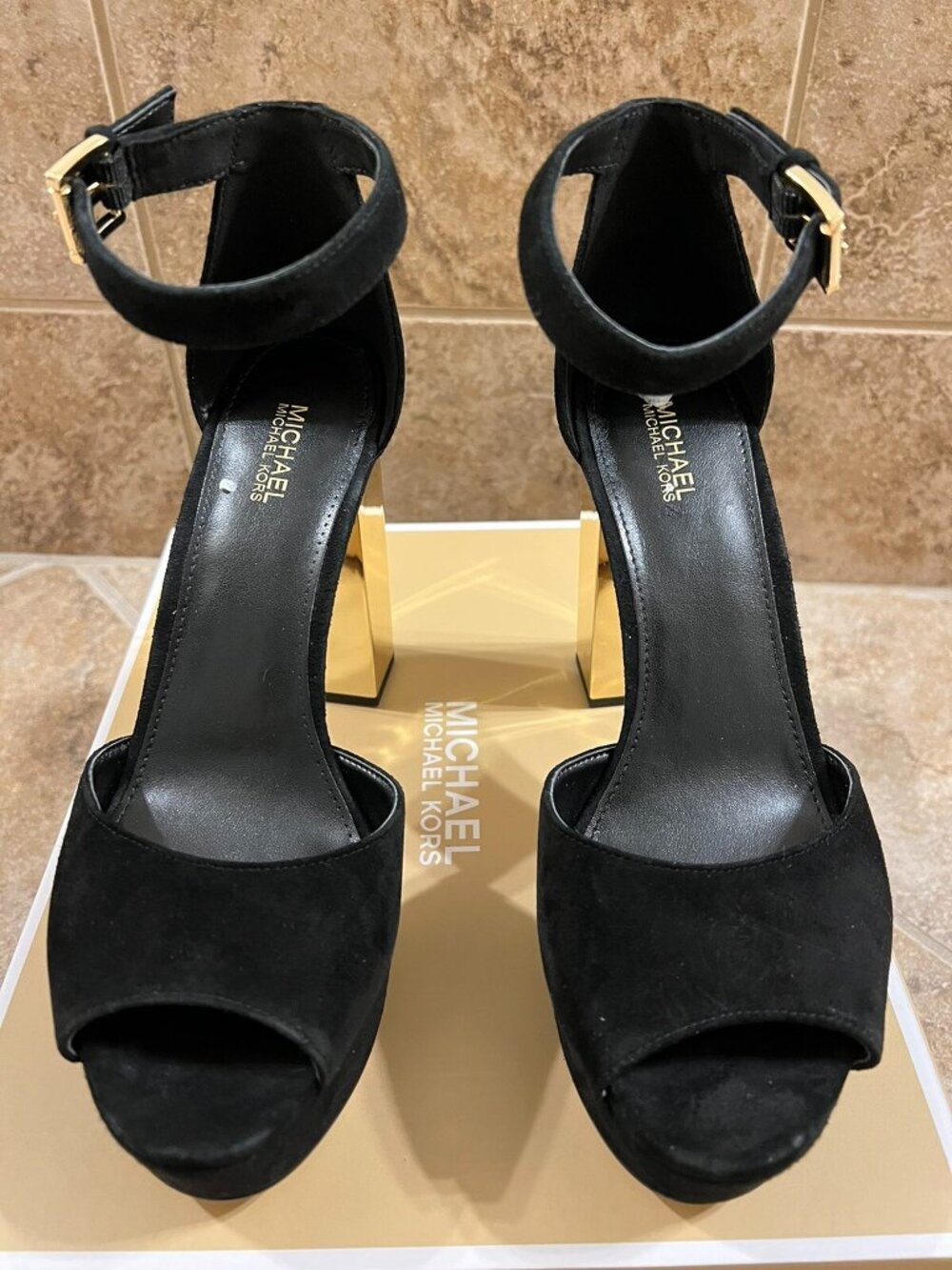 Michael Kors Petra Platform suede black